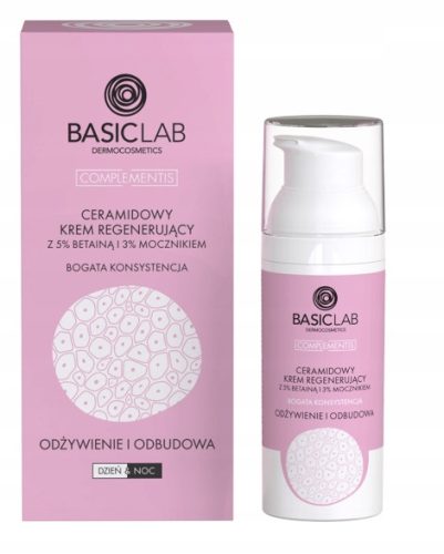 BasicLab Ceramid-Creme für Regeneration mit 5% Betain und 3% Urea 50 ml