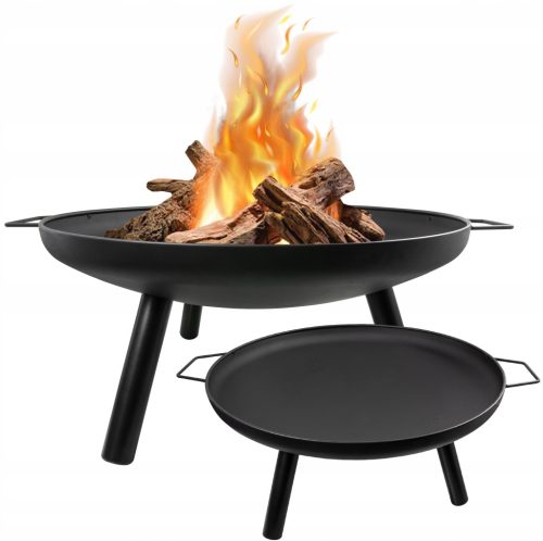  Gartenkamin, großer Grill, runde Schale, 60 cm, Premium