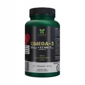  LANCO NUTRITIONS Omega 3 D3 + K2 MK-7 + Vitamin E - Nahrungsergänzungsmittel für Erwachsene