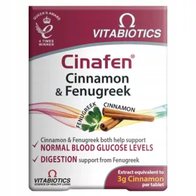   Vitabiotics Cinafen mit Zimt und Bockshornklee - Unterstützt den Blutzuckerspiegel