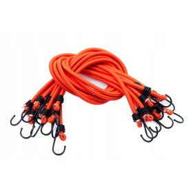   50x Elastische Gummispanner mit Metallhaken für vielseitige Befestigung, 60cm