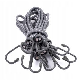   20X Guma Linka Elastyczna z Metalowymi Hakami do Mocowania Bagażu i Plandek, 40cm