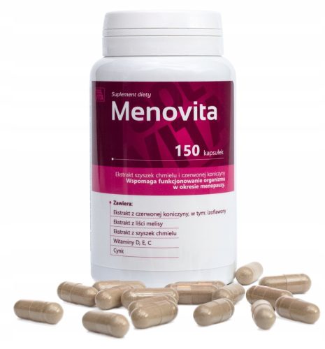 Menovita - Nahrungsergänzungsmittel zur Unterstützung in der Menopause, 150 Kapseln