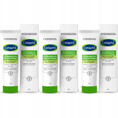 Cetaphil PS Lipoaktiver Feuchtigkeitscreme für sensible Haut, 3 x 100g