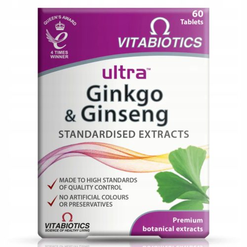 Vitabiotics Ultra Ginkgo & Ginseng - Unterstützung für mentale Leistungsfähigkeit und Gehirnfunktion