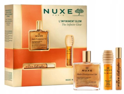 Nuxe Glow Huile Prodigieuse Or Set: Pflegende Öle mit Goldenen Partikeln