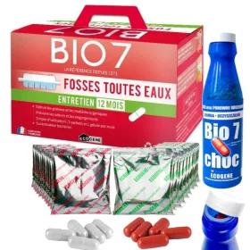    ECOGENE BIO7 CHOC Starter + BIO 7 MAX LIPASE + Bakterien für die Abwasserbehandlung