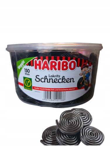 HARIBO Lakritz-Schnecken, 150 Stück - Naschvergnügen aus Deutschland