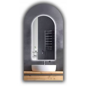    LED HALBOVALE SPIEGEL 60x120 BADEZIMMER BELEUCHTET HALBOVALE LED