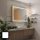  (3028) Atlanta LED Spiegel, Gehäuse weiß, 110x90 cm, Dual LED + an, Matt + an