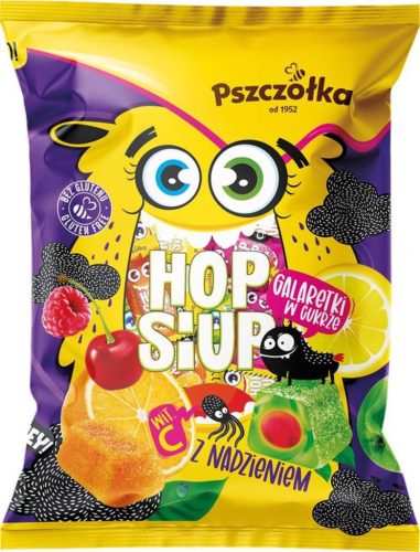 Hop siup Bienenlecker Fruchtgummis mit Himbeerfüllung im Zucker, 1kg