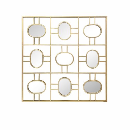  Lw Collection Wandspiegel gold quadratisch 80x80 cm