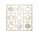 Lw Collection Wandspiegel gold quadratisch 80x80 cm