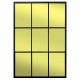  Goldspiegel im schwarzen Aluminiumrahmen Loft 9 Grid 70x100