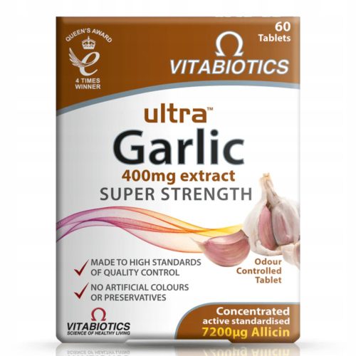 Vitabiotics Ultra Garlic – Hochwirksamer Knoblauchextrakt 400mg, 60 Tabletten