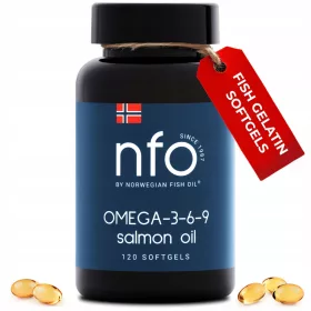   Omega-3-6-9 Lachsöl Kapseln, hochkonzentriert und rein – 120 Stück