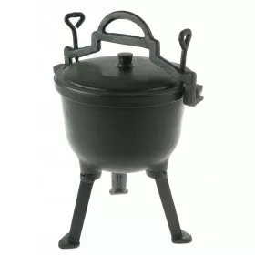    Gusseiserner Jagdtopf, ungarisch, emailliert, 5 l, für Lagerfeuergrill