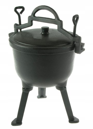  Gusseiserner Jagdtopf, ungarisch, emailliert, 5 l, für Lagerfeuergrill