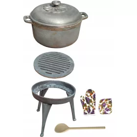  JAGDTOPF AUS GUSSEISEN MIT GRILL 8 L