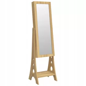  Freistehender Schmuckschrank mit Spiegel und LED