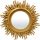  Goldener Sonnenrahmen im Retro-Stil mit Spiegeldekor
