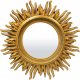  Goldener Sonnenrahmen im Retro-Stil mit Spiegeldekor