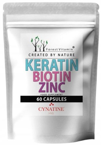 Forest Vitamin Keratina, Biotin & Zink - Unterstützt Haare, Haut & Nägel, 60 Kapseln
