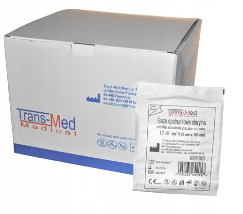 TRANS-MED Sterile Mullbinden 17-fädig, 1m², 100er Pack