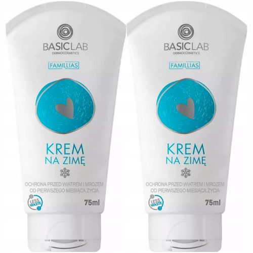 BasicLab Schutzcreme für den Winter mit Lipiden und Vitamin E, 2 x 75ml