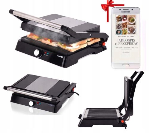  Lund 67451 Elektro-Kontaktgrill schwarz 2200 W