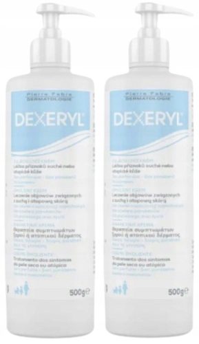 Dexeryl Emolient Creme für trockene und atopische Haut, 2 x 500 g