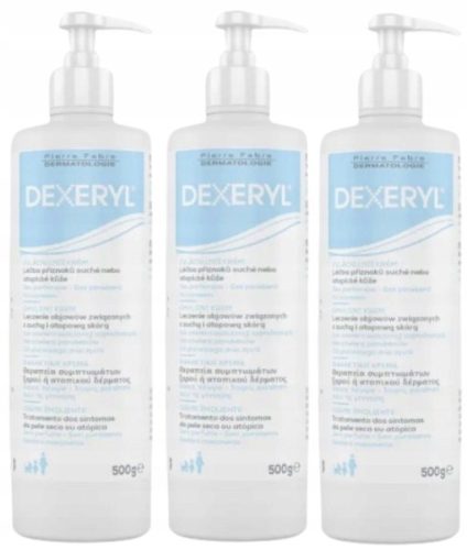 Dexeryl Emollient-Creme für trockene und atopische Haut, 3 x 500 g