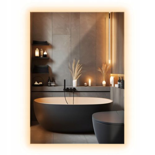  LED-Spiegel mit Beleuchtung für die Wand, 70 x 50 cm, perfekt für Schminktisch