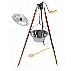  Ungarischer Edelstahlkessel 13, verstellbarer Ständer