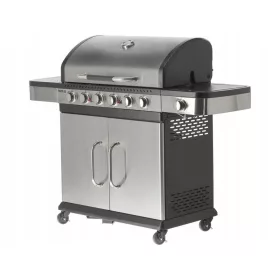    Gas-Gartengrill, 20 kW, Yato, Edelstahl, massiver Gusseisenrost