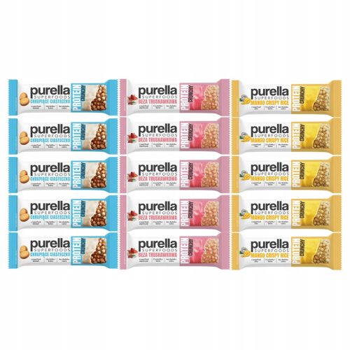Proteinriegel-Set Purella Superfoods: Mango Crispy Rice & Crispy Cookie - Zuckerfrei