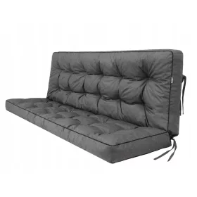    Schaukelauflage für Gartenbank 140cm dick wasserfest + 2 Kissen