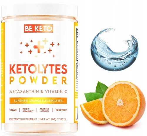 BeKeto Elektrolyte in Pulverform Sonnenorange 200g - Förderung der Hydration und Energie