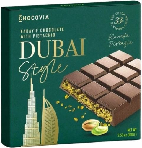 Chocovia Dubai Style - Exklusive Milchschokolade mit Pistazien 100g