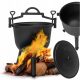  Gusseisenkessel Jagdtopf Ungarisch stehend auf Lagerfeuergrill 10L
