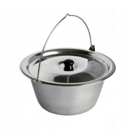  UNGARISCHER EDELSTAHLKESSEL 6 L MIT INOX-DECKEL