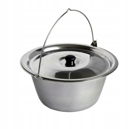  UNGARISCHER EDELSTAHLKESSEL 6 L MIT INOX-DECKEL