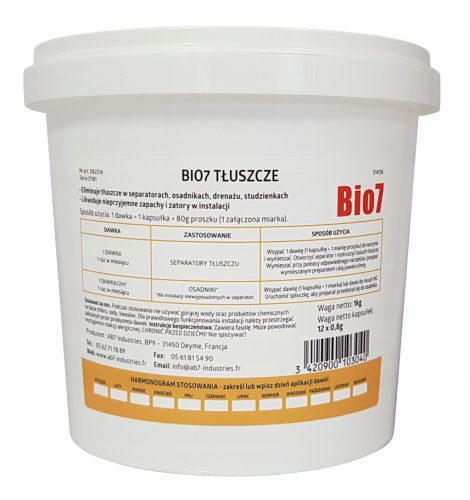  Bio7 Fette FETT-Reduktion Kläranlage ENTFETTUNG BIO7 Separatoren