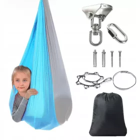    BLAU FÜR KINDER 137 CM x 110 CM SENSORISCHE HÄNGEMATTENSCHAUKEL