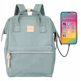   Himawari® Stadtrucksack für Jugendliche mit USB-Anschluss – Funktionell und Stilvoll