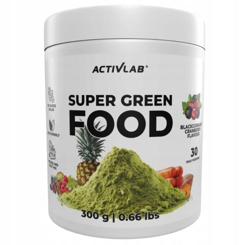 Activlab Super Green Food, Schwarz-Johannisbeere-Kranbeere-Pulver 300g