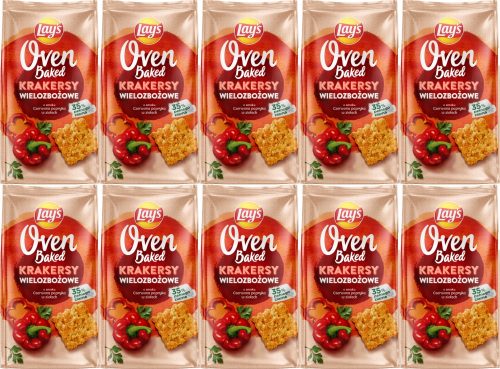 10x Lay's Oven Baked Mehrkorn-Cracker, Paprika & Kräuter, 80g