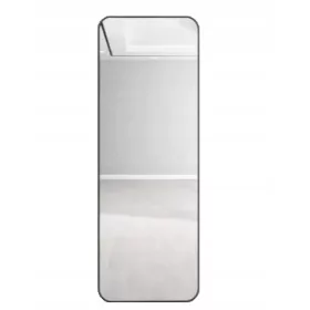    LED-Spiegel, abgeschrägt, abgerundete Ecken, 50x170 cm, sandgestrahlter Rand