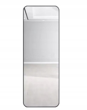  LED-Spiegel, abgeschrägt, abgerundete Ecken, 50x170 cm, sandgestrahlter Rand