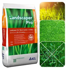    LANDSCAPER PRO RASENDÜNGER GEGEN CHAWSTE 22-5-5+2.4D + DIKAMBA